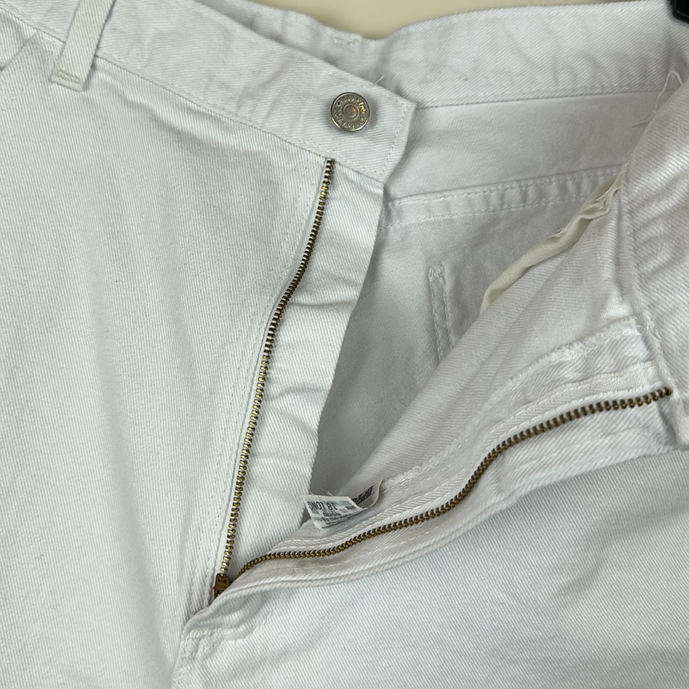 Vintage Lee White High Waisted Bermuda Dad Shorts Size 18 - Picture 8 of 10